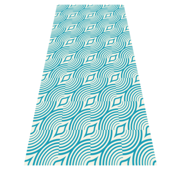 Vinyl teppich bad mit meeresmuster blaue linien - TenStickers