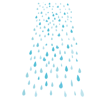 Vinyl teppich bad mit blauen aquarell-wassertropfen - TenStickers