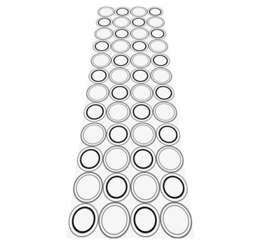 Vinyl teppich bad mit schwarz-grauem kreismuster - TenStickers