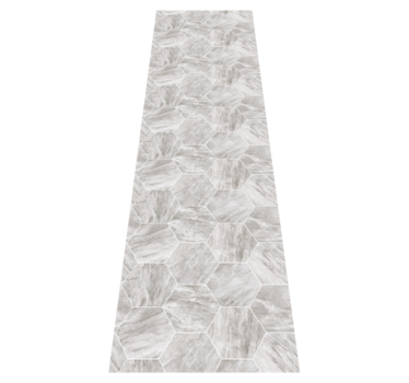 Vinyl teppich bad mit goldmarmoriertem hexagonalen muster - TenStickers