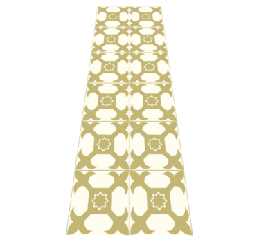 Vinyl teppich bad mit hellem eleganten fliesenmuster - TenStickers