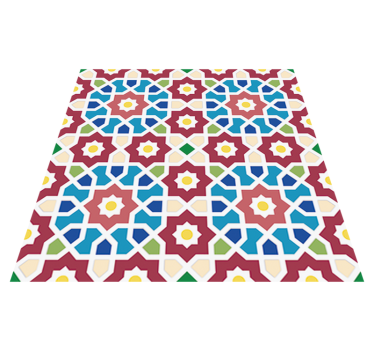 Vinyl teppich bad arabische wandfliesen design - TenStickers
