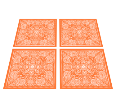Vinyl teppich bad paisley fliesenmuster - TenStickers
