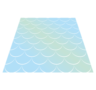 Vinyl teppich bad mit pastellfarbenem schuppenmuster - TenStickers