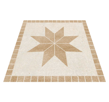 Vinyl teppich bad braune sternfliese - TenStickers