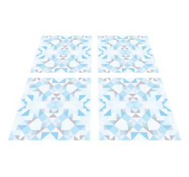 Vinyl teppich bad vintage blaue graue fliesenaufkleber - TenStickers