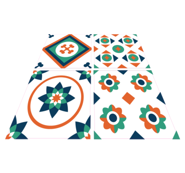 Vinyl teppich bad geometrische fliesen - TenStickers