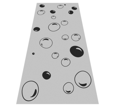 Vinyl teppich bad mit transparenten blasenmotiven - TenStickers