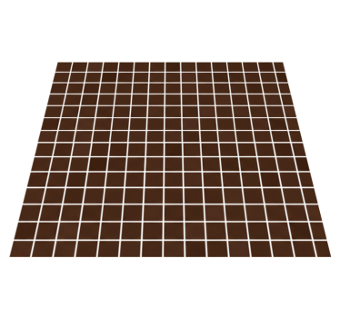 Vinyl teppich bad in mini schokoladenbraunen mosaiken - TenStickers