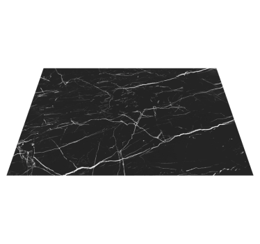 Vinyl teppich küche schwarzes marmor design - TenStickers