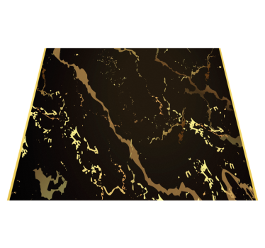 Vinyl teppich büro marmorstruktur schwarz gold - TenStickers