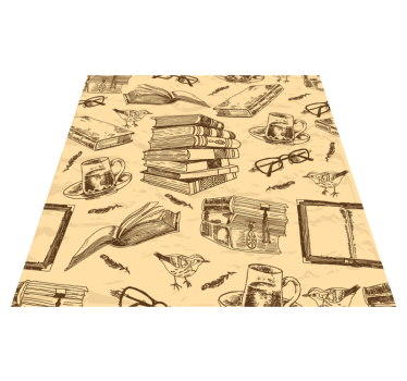 Vinyl teppich büro alte bibliothek - TenStickers