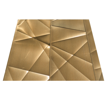 Vinyl teppich büro mit 3d goldene polygonstruktur - TenStickers