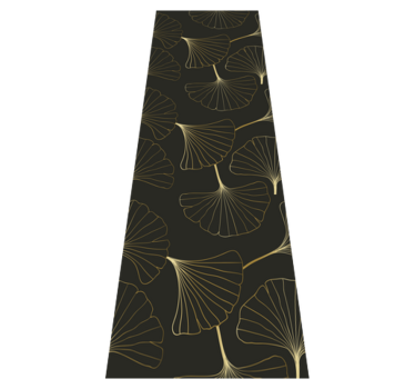 Vinyl teppich büro ginkgo blätter anthrazit gold - TenStickers