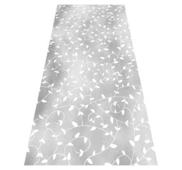 Vinyl teppich büro baumäste weiß und silber - TenStickers