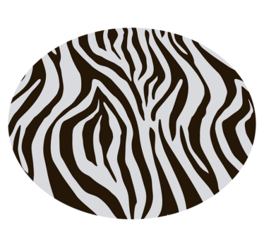Runder Zebra Vinyl Teppich - TenStickers