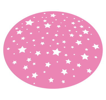 Vinyl Teppich Kinderzimmer Sterne leuchtend rosa kreis - TenStickers
