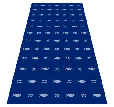 Vinyl Teppich Bad badematte mit fischmuster - TenStickers