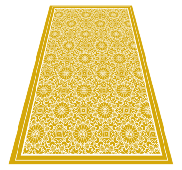 Vinylteppich retro Vintage form gelb - TenStickers