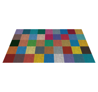 Vinylteppich Holzoptik mehrfarbiges schachbrett - TenStickers