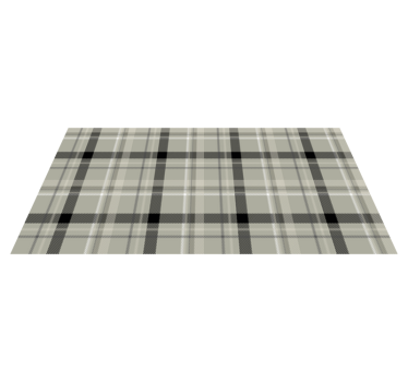 Vinyl Teppich Küche Schwarzweiss-tartan - TenStickers