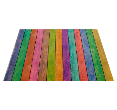 Vinyl Teppich Holzoptik buntes plankenmuster - TenStickers