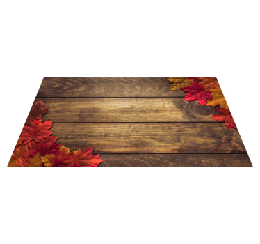 Vinylteppich Holzoptik herbstblätter Ästhetik - TenStickers