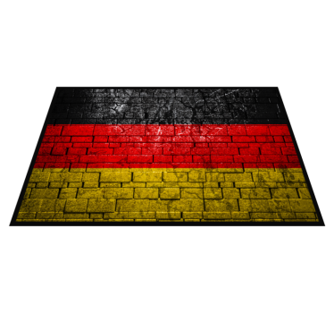Vinylteppich Wohnzimmer Mauer ziegel deutsche flagge - TenStickers