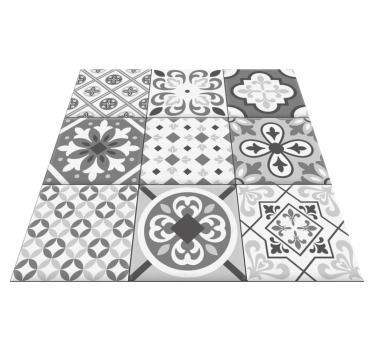 Graue Fliesen Vinyl Teppich Küche - TenStickers