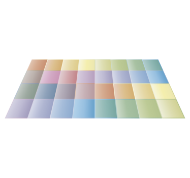 Vinyl Teppich Küche bunte pixelierung - TenStickers