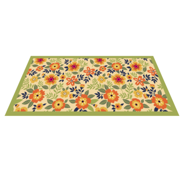 Vinyl Teppich Blumen blumengartenmotiv - TenStickers