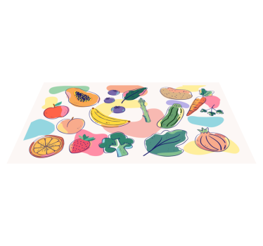 Vinylteppich modern Bunte früchte. - TenStickers