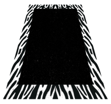 Vinyl Teppich Tiermuster monochromes zebra - TenStickers