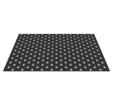 Vinyl teppich küche geometrische schwarz-weiss-diamanten - TenStickers