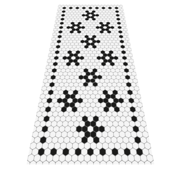 Vinyl Teppich Fliesenoptik mosaik sechsecke - TenStickers