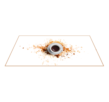 Vinyl teppich küche verschütteter kaffee illusion - TenStickers