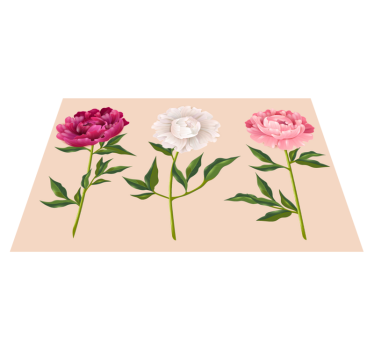 Vinyl Teppich Bad elegantes trio-arrangement - TenStickers