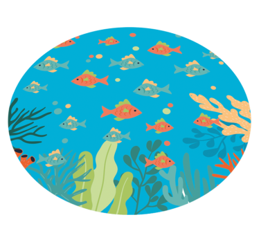 Vinyl Teppich Bad bunte unterwasserszene - TenStickers