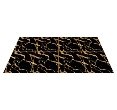 Vinyl teppich marmor mit goldenem glitzereffekt - TenStickers