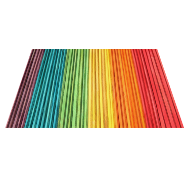 Vinylteppich Holzoptik regenbogen gestreifte schichten - TenStickers