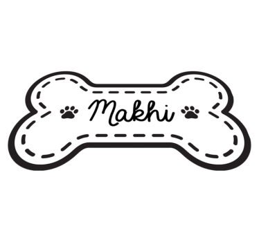 Vinyl teppich küche personalisierbarer knochen - TenStickers