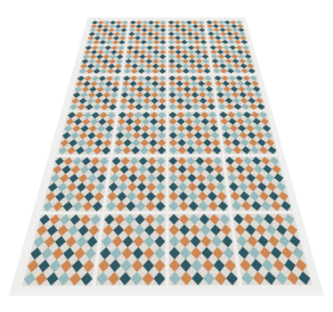 Vinyl Teppich Bad abstrakte geometrische fliesen - TenStickers