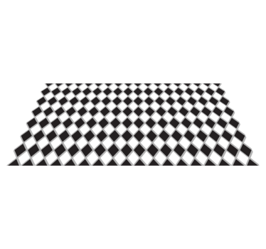 Vinyl Teppich Küche Schwarze und weiße diamanten - TenStickers