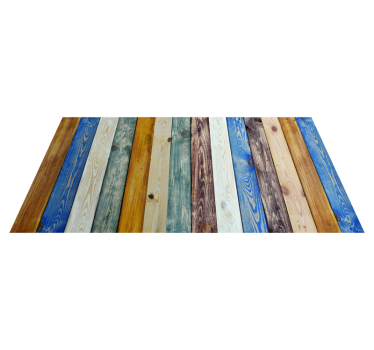 Vinylteppich Holzoptik bunte bretter - TenStickers