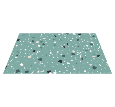 Vinyl Teppich Steinoptik grüner terrazzo-stil - TenStickers