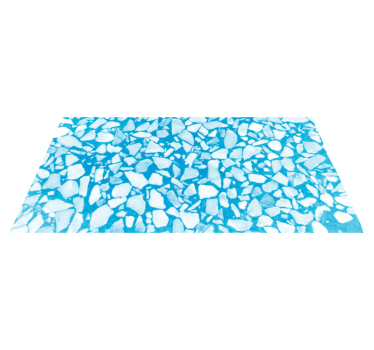 Vinyl Teppich Steinoptik kühles azurblaues mosaik - TenStickers
