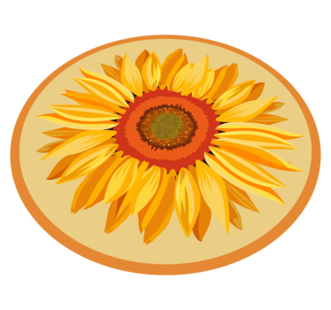 Große Sonnenblume Vinyl Teppich Bad - TenStickers