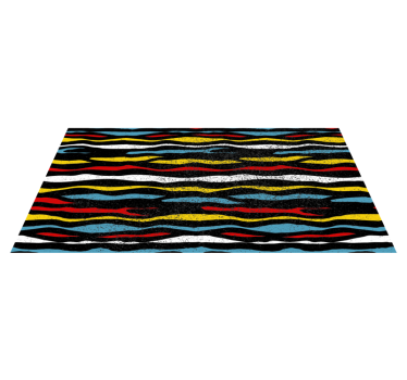 Vinyl Teppich gestreift buntes wellendesign - TenStickers
