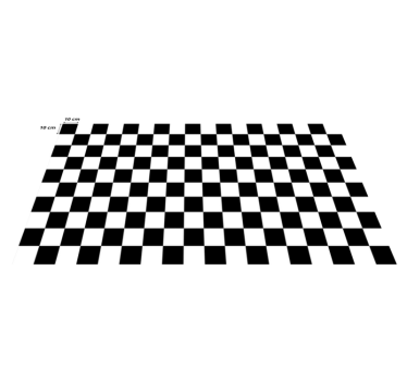 Vinyl Teppich Wohnzimmer Schachbrett - TenStickers