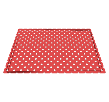 Vinylteppich Holzoptik rote tupfen - TenStickers